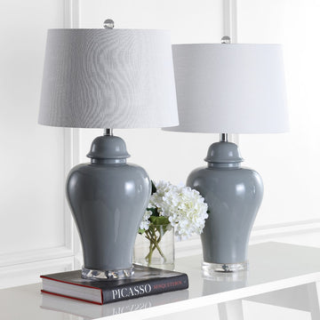 Winnie 27" Ceramic Urn LED Table Lamp - JONATHAN Y